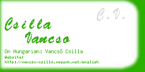 csilla vancso business card